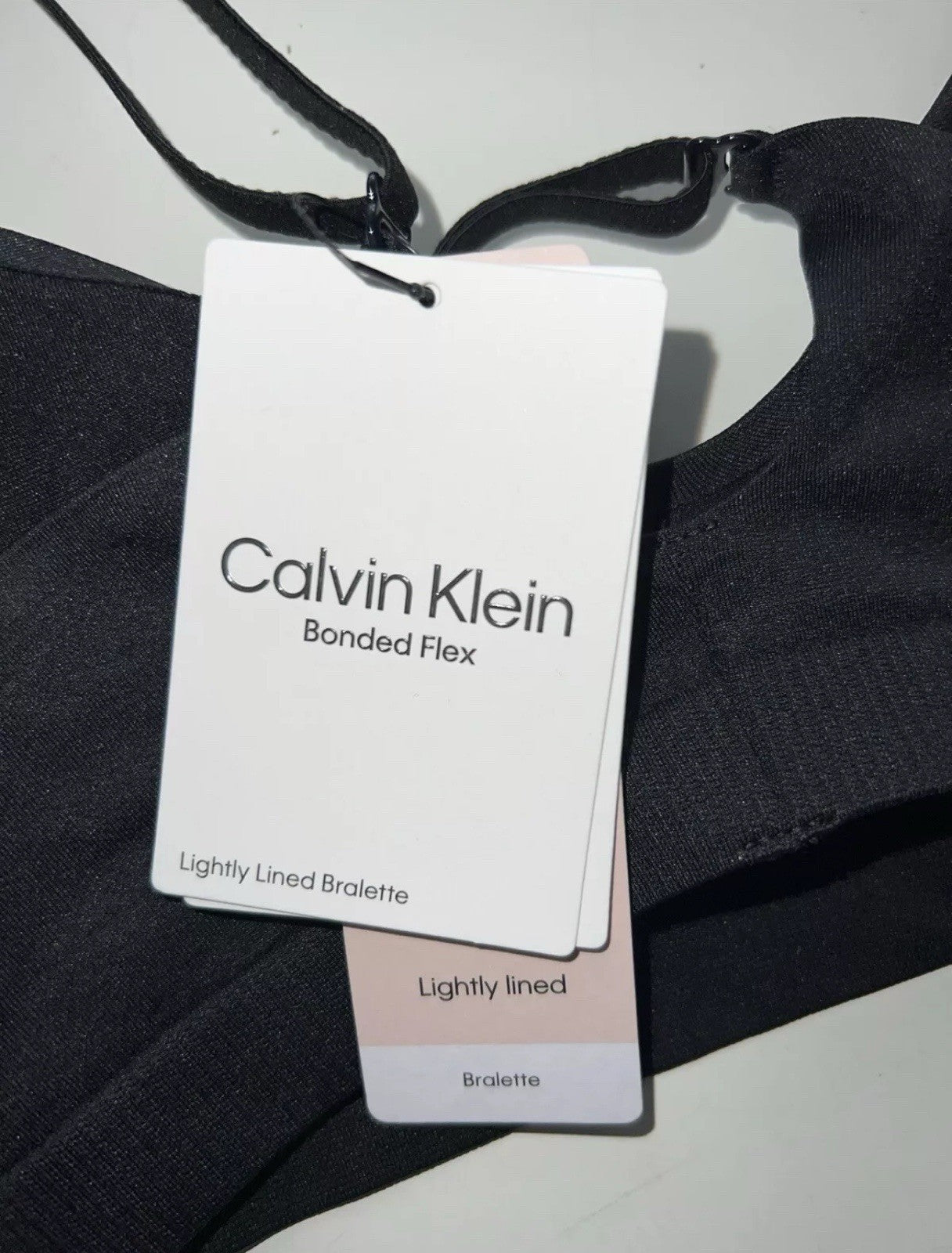Calvin Klein Bonded Flex Lightly Lined Bralette, Black, Size XS