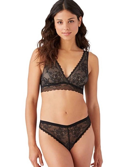 B.Tempt’d by Wacoal Women's No Strings Attached Lace Bralette Black Size S