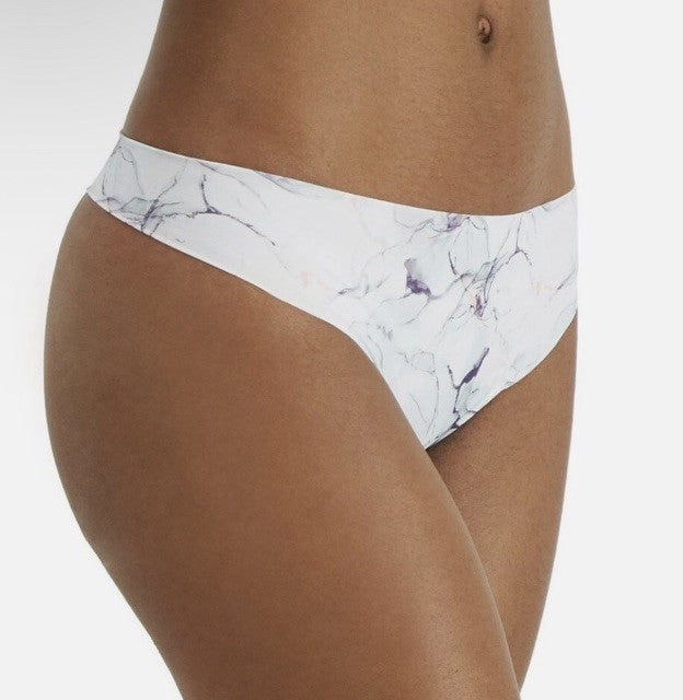 Alfani Women's Laser-Cut Thong Underwear Marble Large 