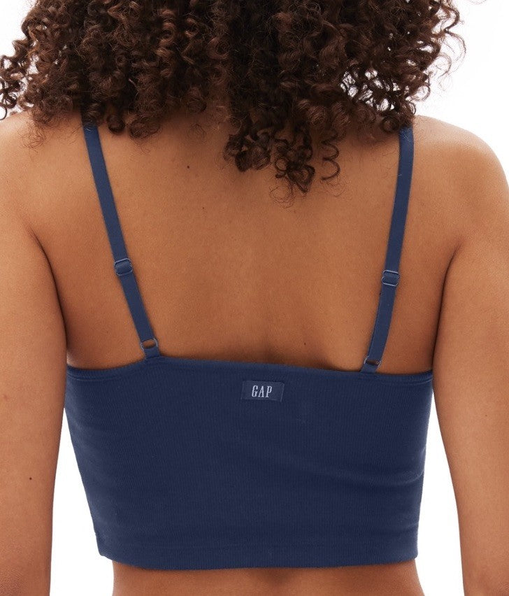 GAP GapBody Women's Logo Comfort Cropped Bralette Navy M