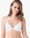 b.tempt'd Wacoal Inspired Eyelet Front Close T-Shirt Bra UW White Pink Black New