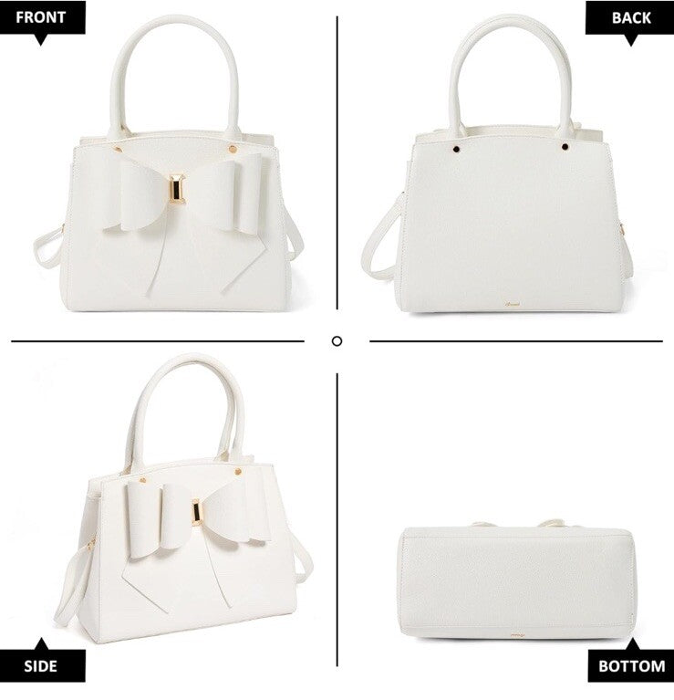 Like Dreams Elegant Vegan Leather Crossbody Bag White - Poppy Easter 