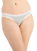 Jenni Women's Lace-Trim Thong Grey XL