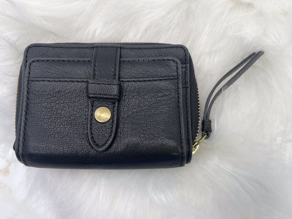 fossil coin pouch leather Black