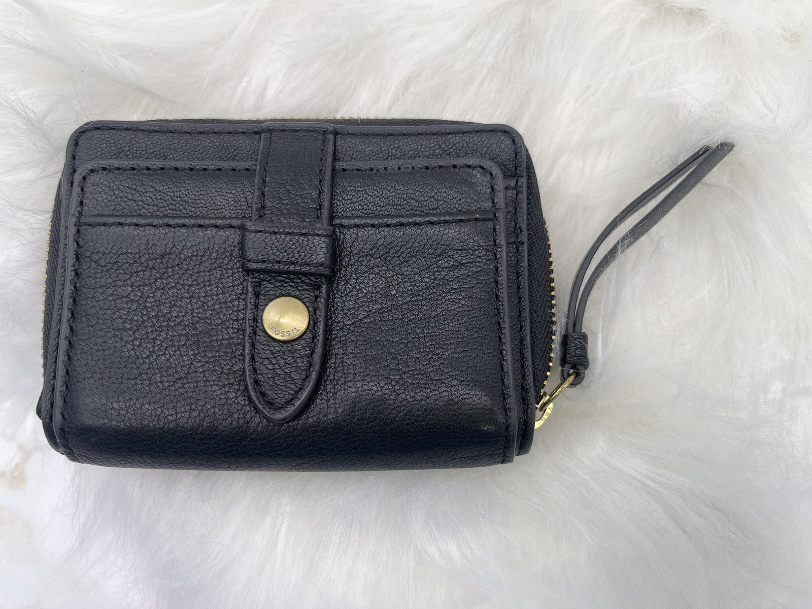 fossil coin pouch leather Black