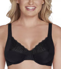 Vanity Fair Flattering Lace Full Figure Underwire Minimizer Black 42C