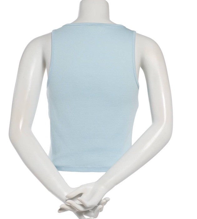 Self Esteem Juniors' Angel Graphic-Print Cotton Tank Top - Baby Blue,Size S