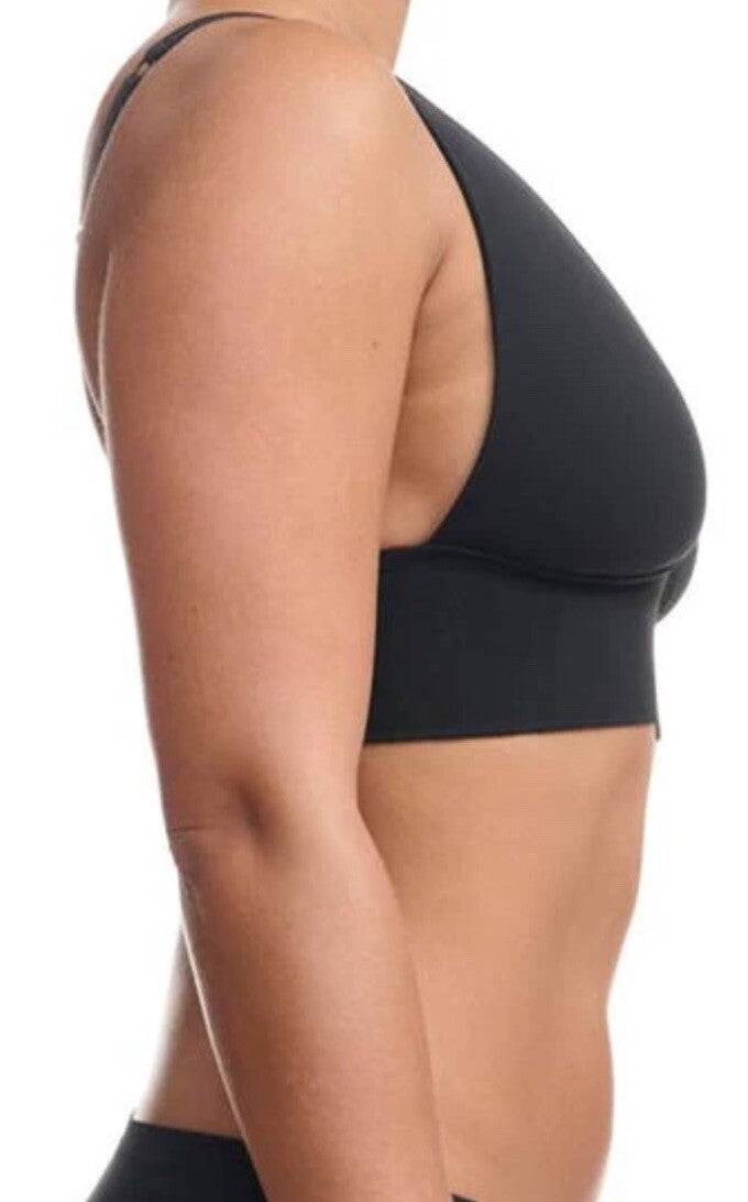  adidas Sport Active Seamless Micro Stretch Long Line Plunge Bra S Black 