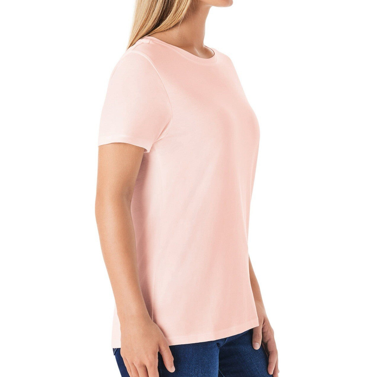 Members Mark Women's Essential Short Sleeve Relaxed Fit Crewneck Tee Size M