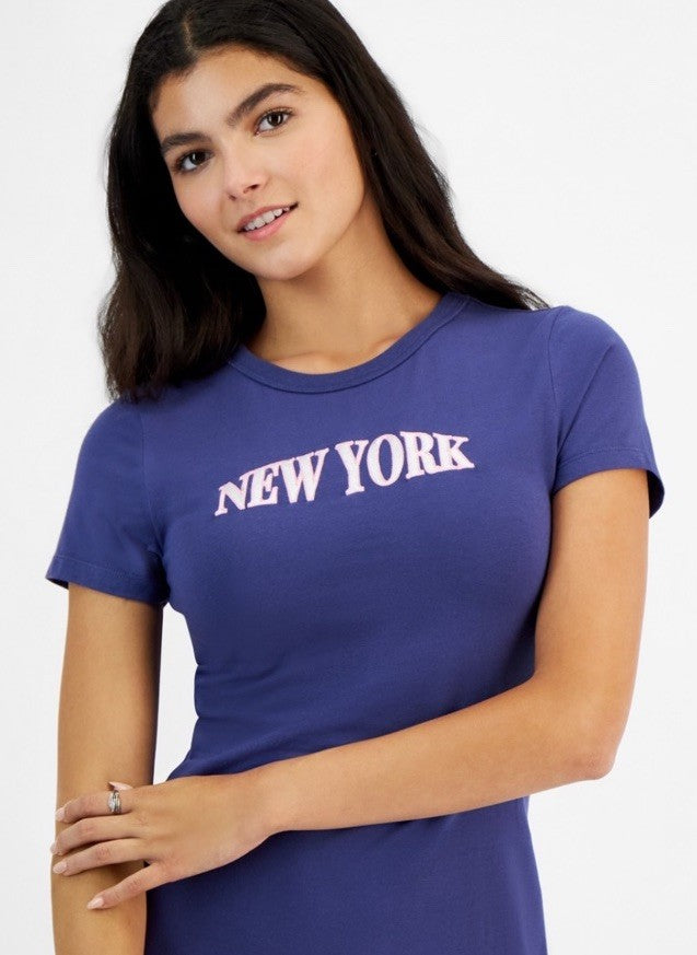 Grayson Threads, The Label Juniors' New York T-Shirt Dress Blue XL