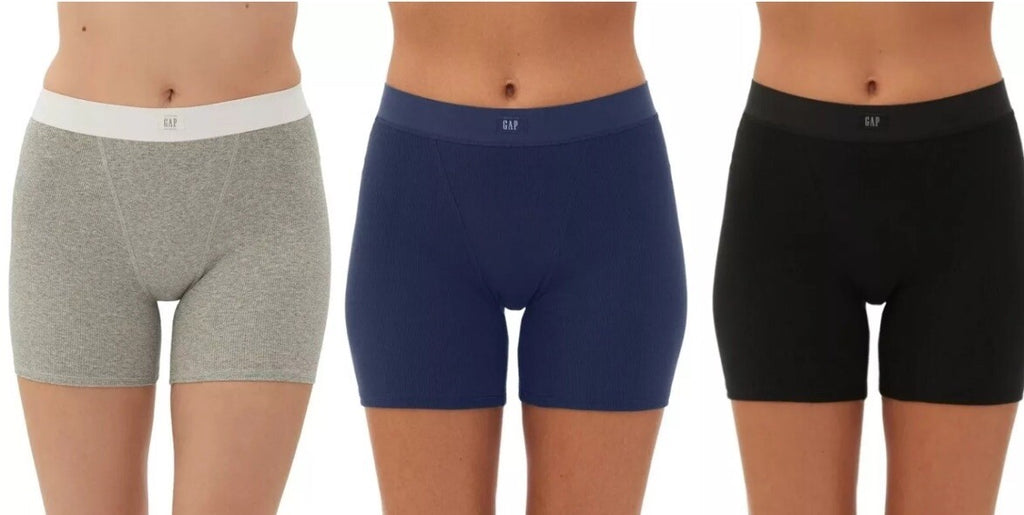 GAP GapBody Women's Logo Comfort High-Waist Shorts GPW01070 Medium Navy