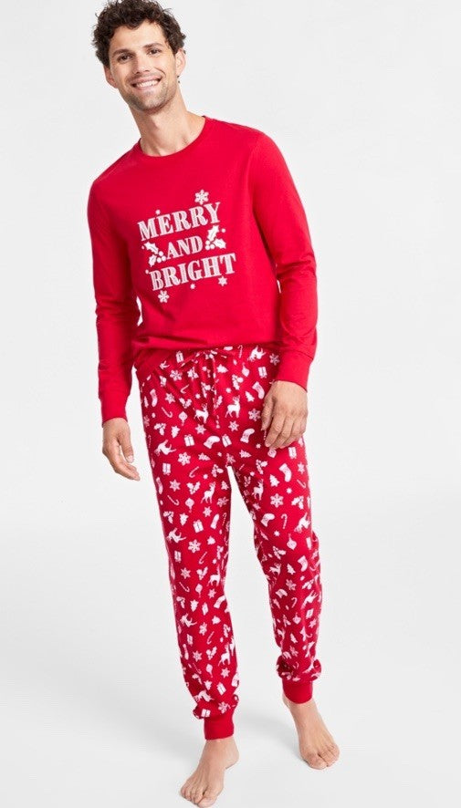 Family Pajamas Matching Men's Mix It Merry & Bright Pajamas Set S Merry