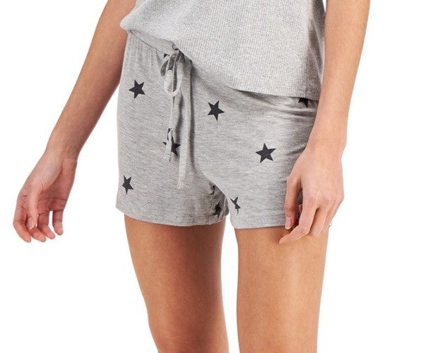 Jenni Super Soft Printed Pajama Shorts Comfy Sleepwear Grey Spaced Star XS New