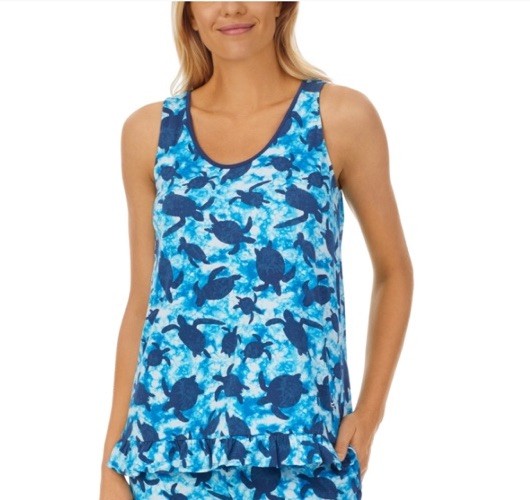 Cuddl Duds Women's Pajama Top Multicolored M
