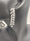 Silver Plated Cubic Zirconia Drop Dangle Earrings 