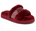 Juicy Couture HALO Faux-Fur Slip-on Slipper Sandals - BURGUNDY 7M