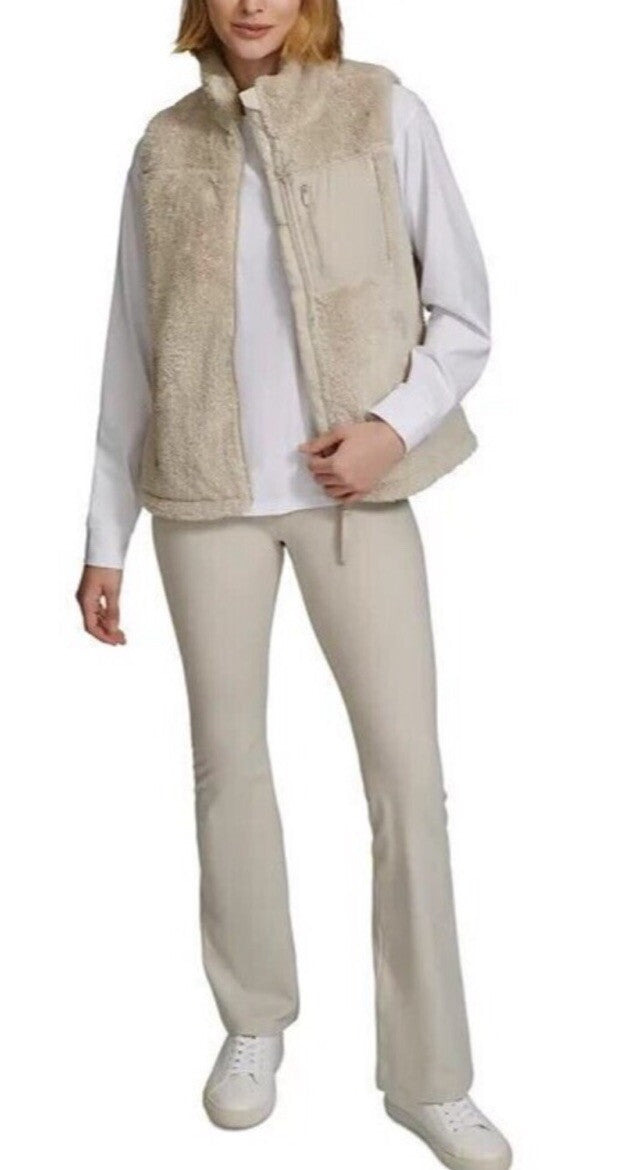 Calvin Klein Performance Women's Sherpa Vest Size S color TEQ PORCINI 