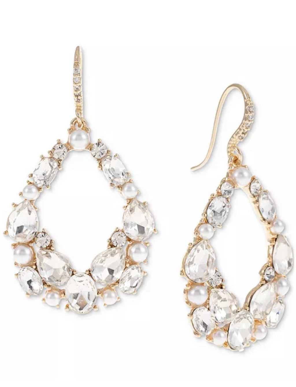 INC International Concepts Gold-Tone Pearl Cluster Drop Women's Earrings