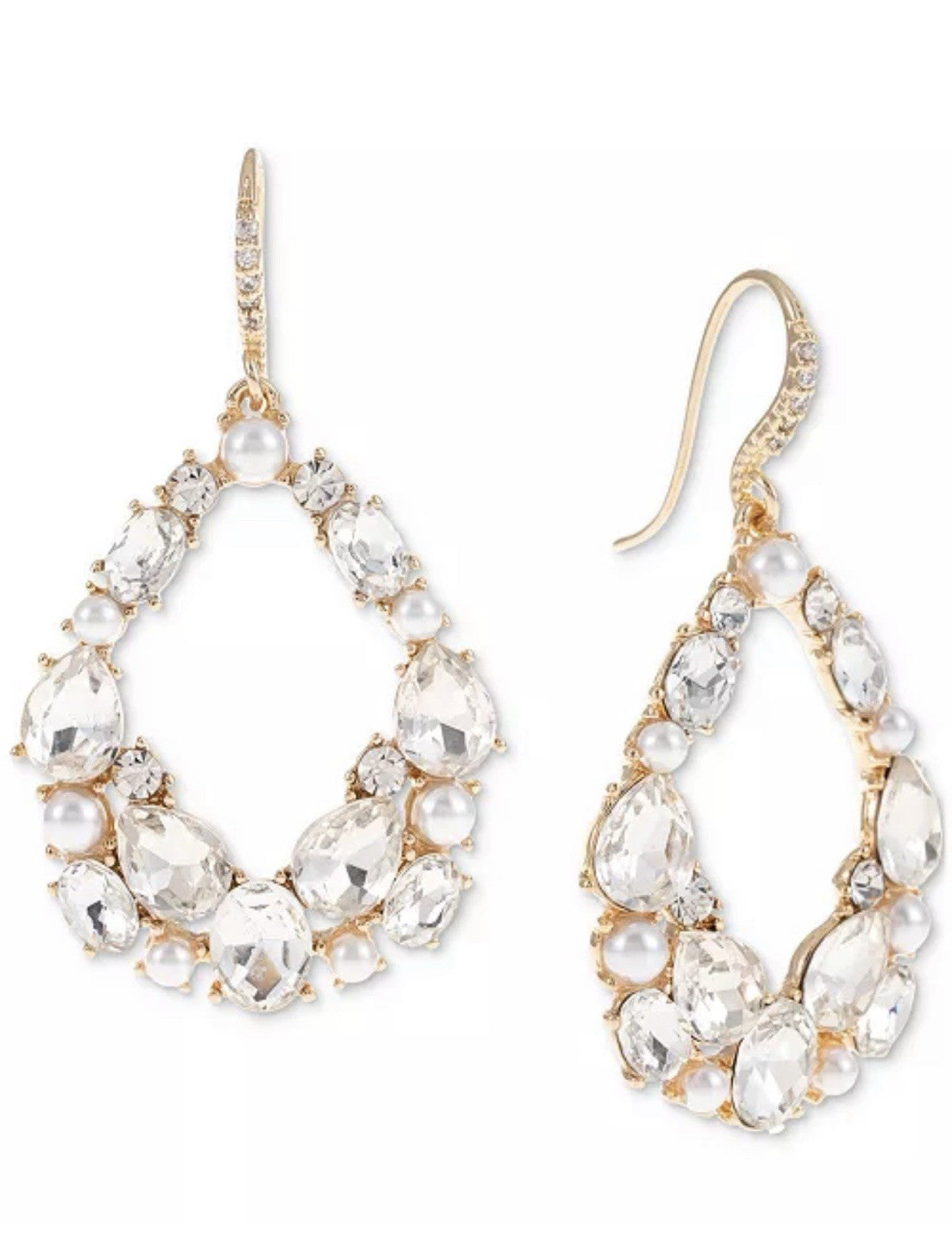 INC International Concepts Gold-Tone Pearl Cluster Drop Women's Earrings