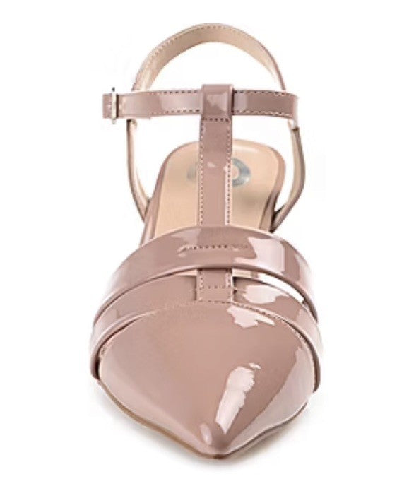 Journee Collection Women's Jazlynn T Strap Kitten Heel Dress Pumps Blush 9