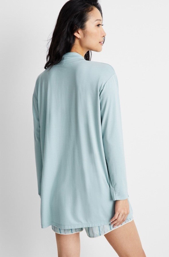 State of Day Women's Knit Open Front Cardigan Gray Mist M