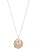 Ralph Lauren Two-Tone Logo Disc Pendant Necklace, 16" + 3" 