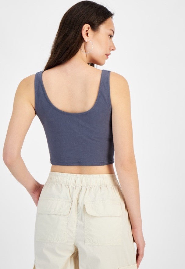 Grayson Threads, the Label Juniors' Cropped Nyc Graphic Top - Gray, M