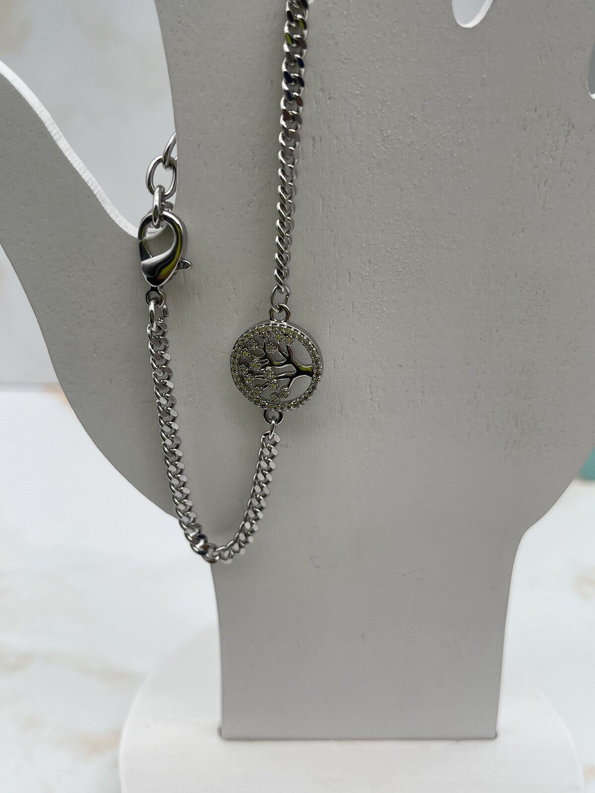 tree of life circle bracelet sterling silver