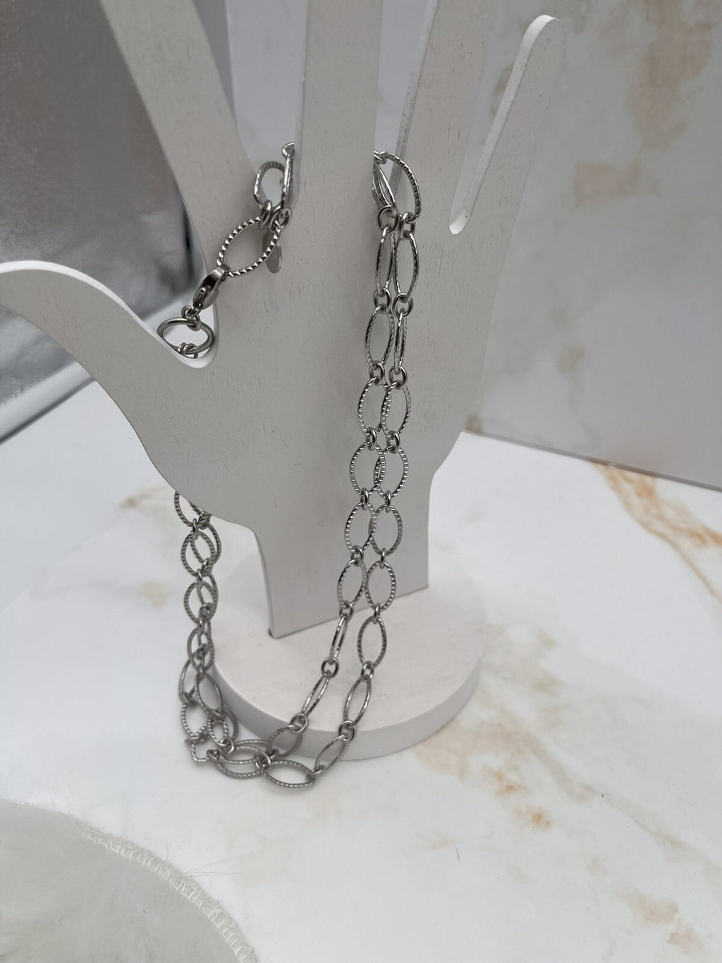 womens chain necklace Silver 