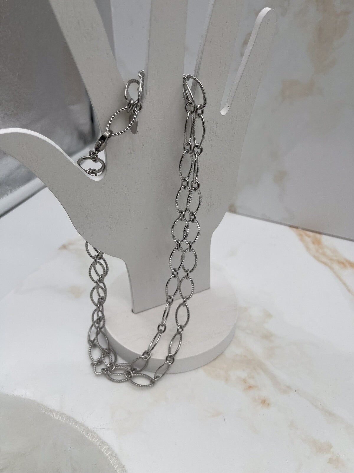 womens chain necklace Silver 