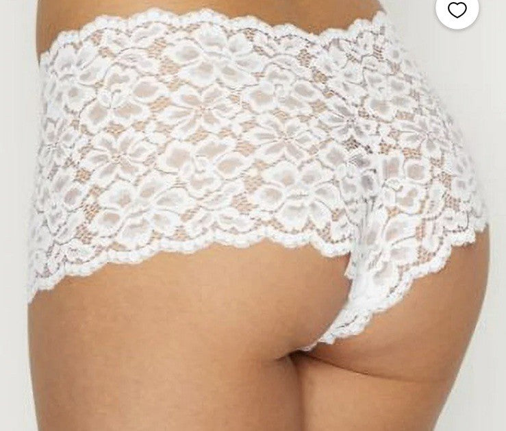 Maidenform Casual Comfort Lace Boyshort Underwear DMCLBS White 2XL 9