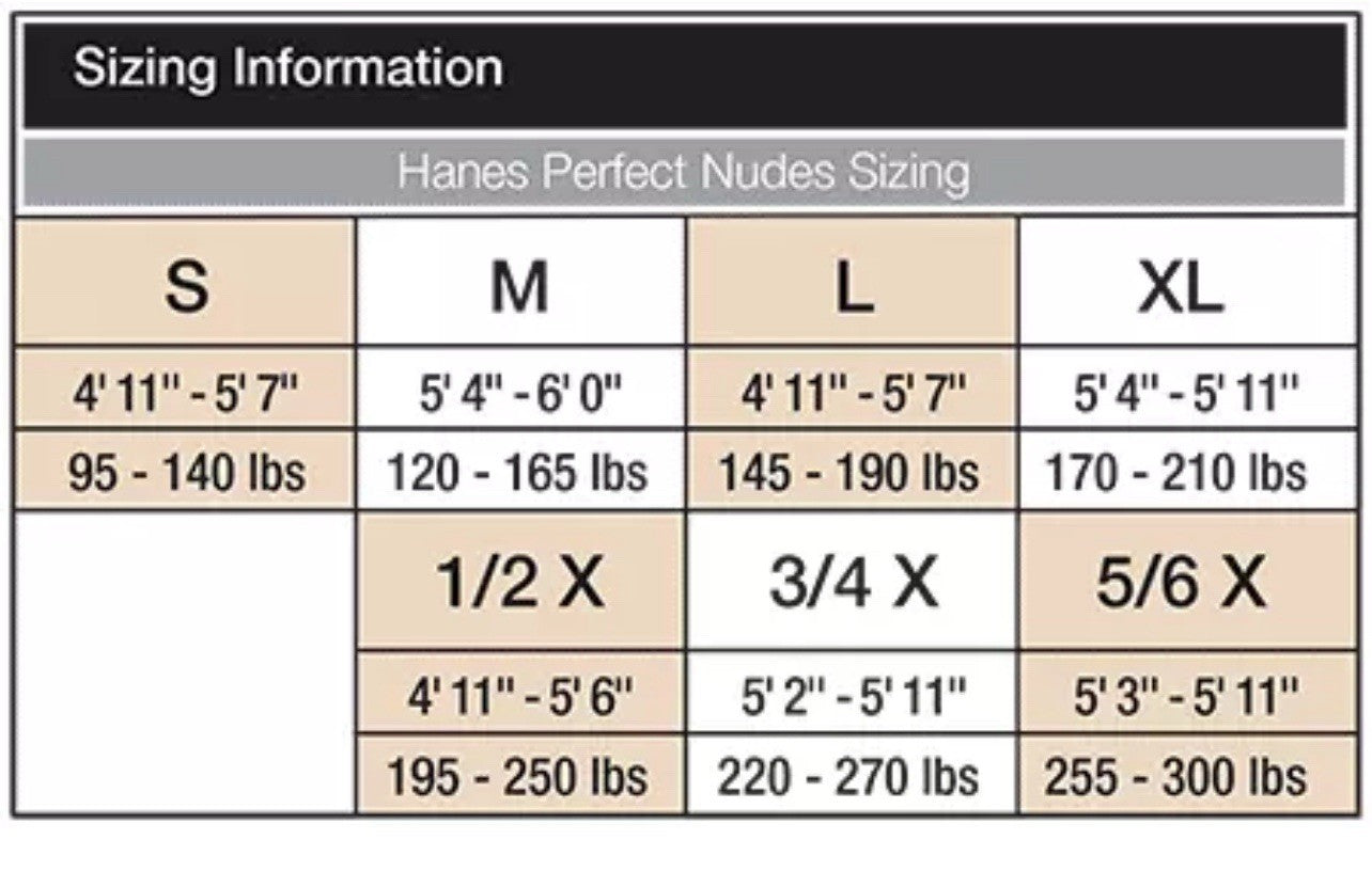 Hanes Perfect Nudes Tummy Control ComfortFlex Wicking Pantyhose bronze sz XL