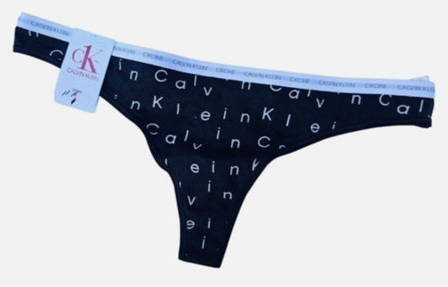 Calvin Klein CK One Cotton Singles Thong Underwear QD3783 Black XL