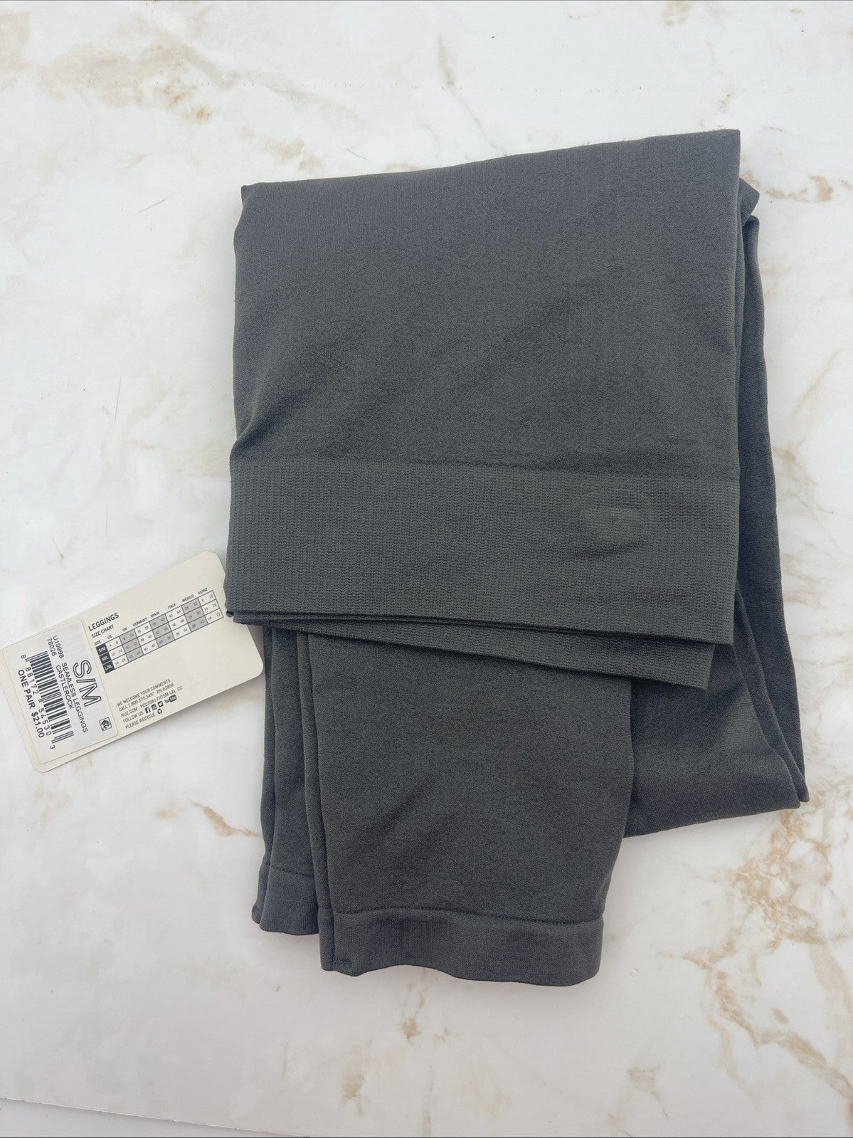 Women HUE Women's Seamless Leggings Grays Size S/M