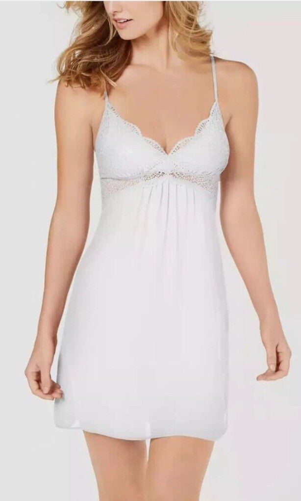 I.n.c. International Concepts Lace & Chiffon Nightgown Lingerie- Size Large