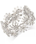 I.N.C. International ConceptsSilver-Tone Mixed Crystal Flower Stretch Bracelet