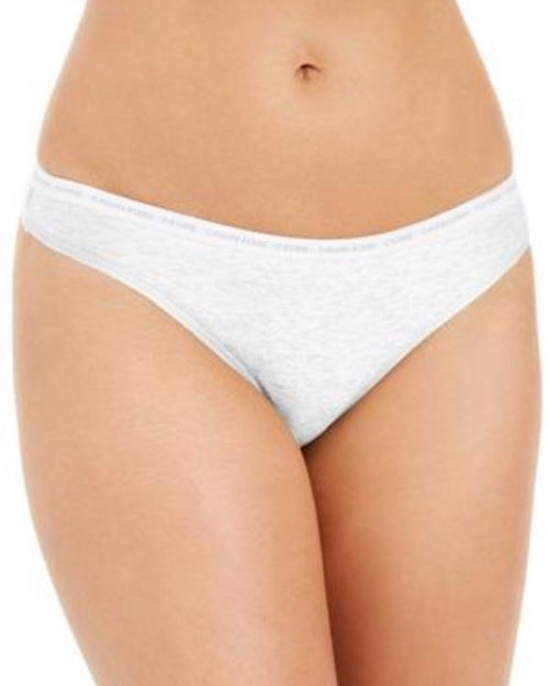 Calvin Klein CK One Cotton Singles Thong Underwear QD3783 White S