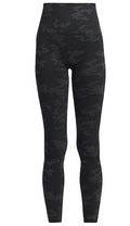 SPANX Seamless Leggings BLACK CAMO High Waisted Size SMALL Look at Me Now NEW!