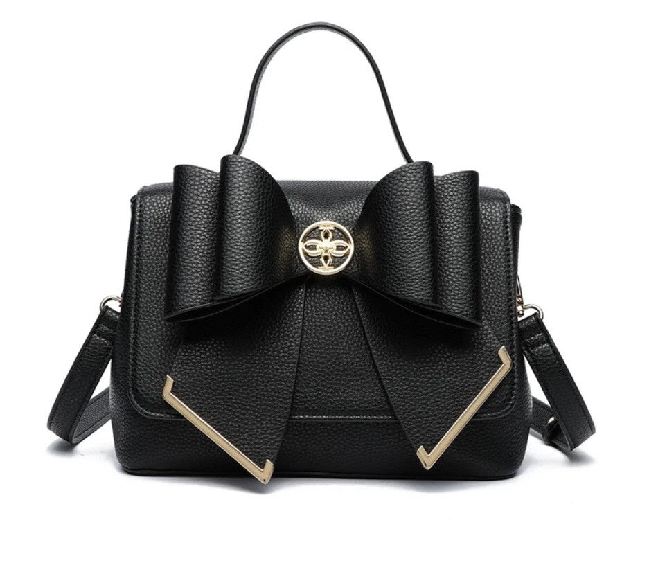 Crossi Like Dreams Jasmine Bowtie Crossbody Bag Black Gold