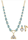 Kid's Princess Cinderella Clear Carriage Necklace and Earring Set