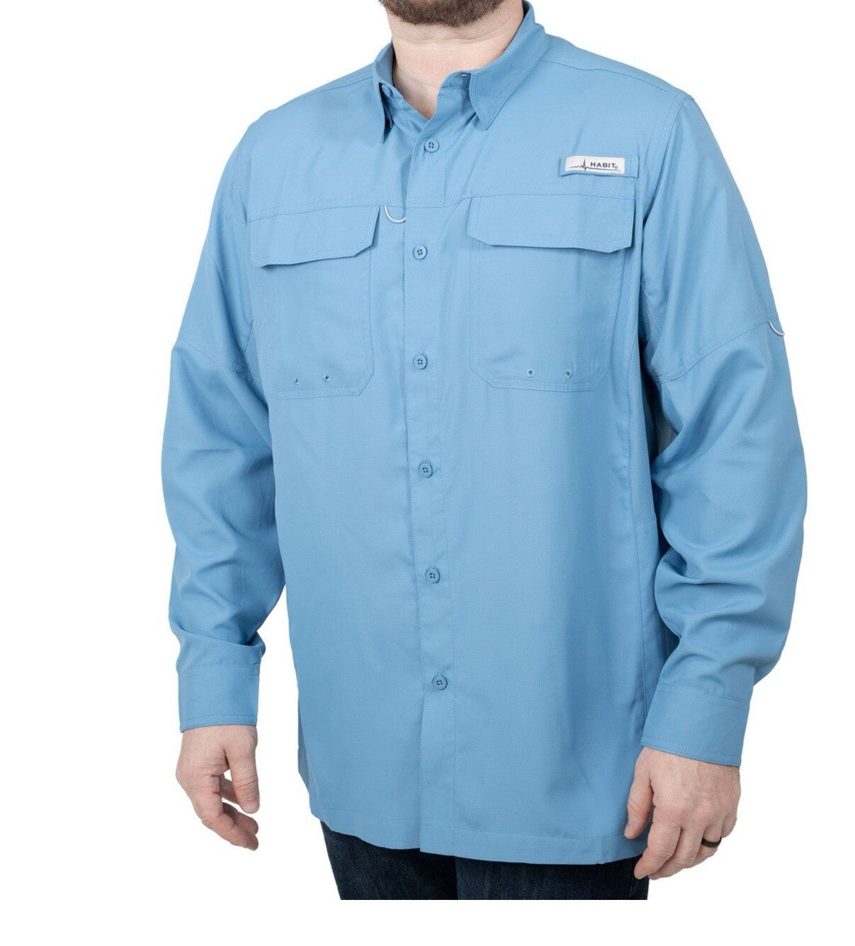 Habit shirt mens Stella long sleeve outdoor Dri-Fit vented fishing outdoor Sz S