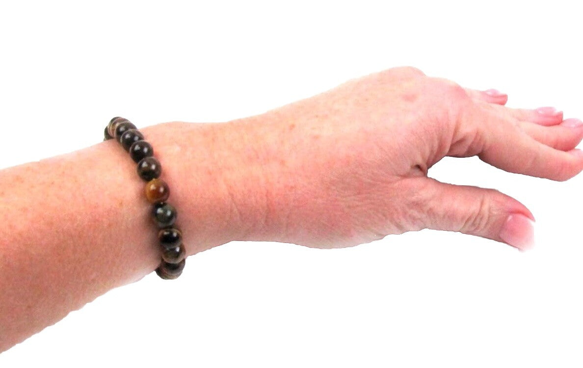 Express Genuine Stone Round Beads Stretch Bracelet ~ Bohemian Cottagecore Casual
