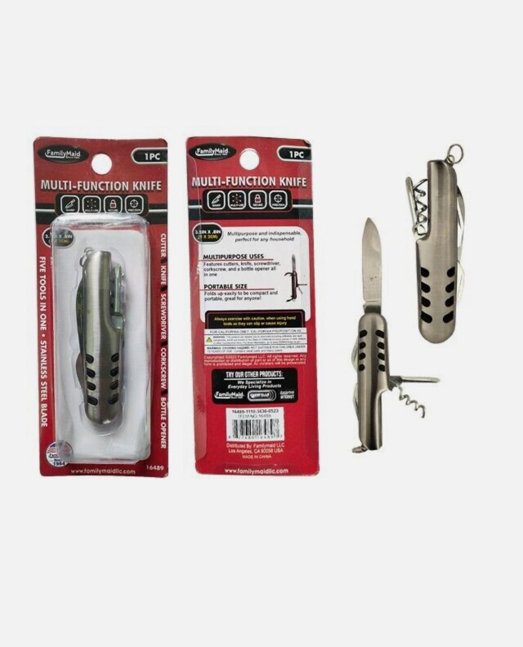 Scout Camping Knife Pocket Multi Tool Swiss Silver Pocket Knife