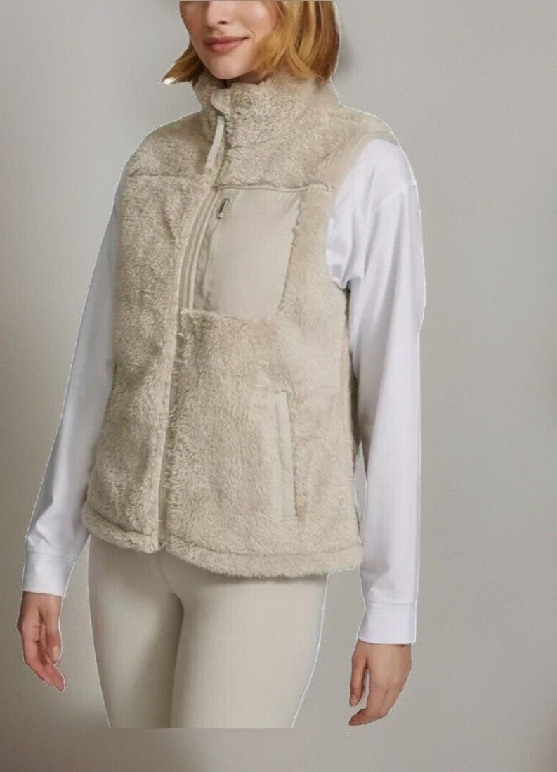 Calvin Klein Performance Women's Sherpa Vest Size S color TEQ PORCINI 
