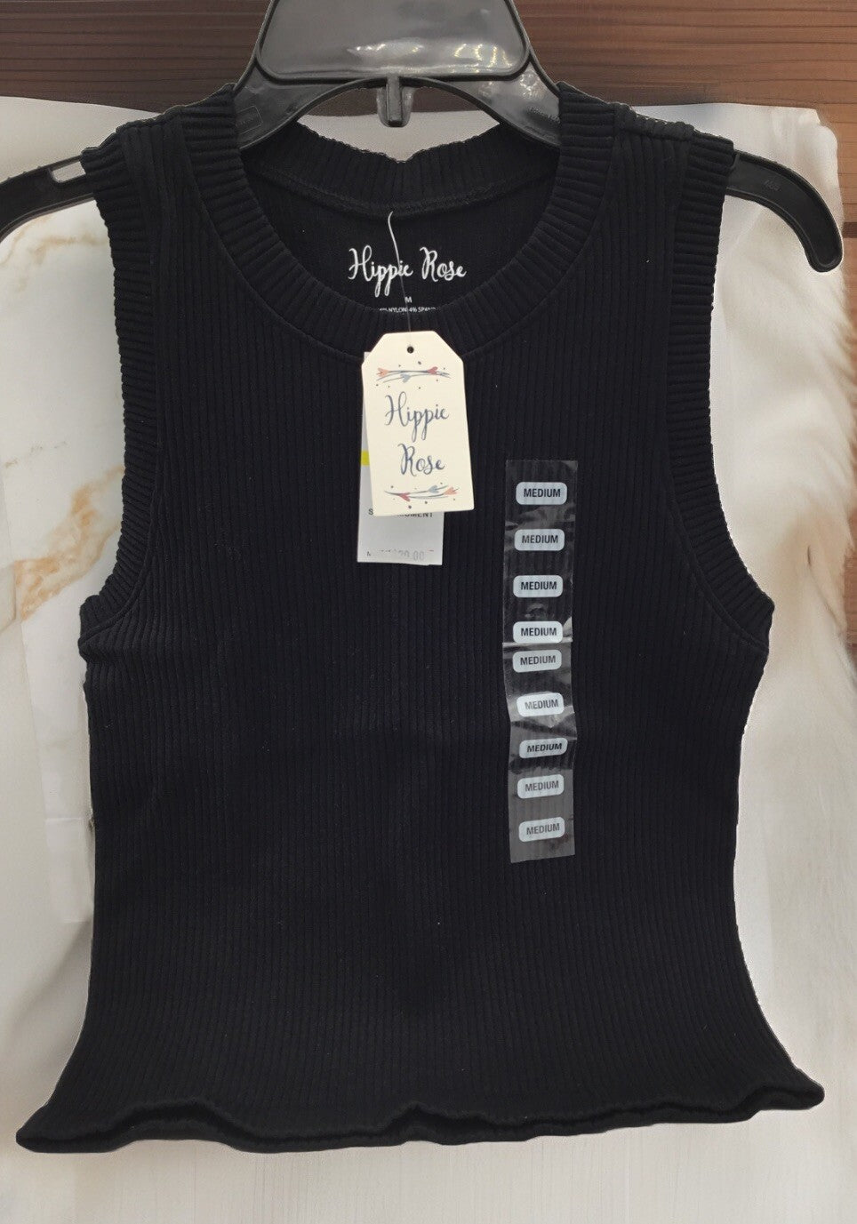 Hippie Rose Black Tank Top Medium Style Moment