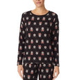 Disney Women's Mickey & Minnie Mouse Sleep Top - Black Print-XL