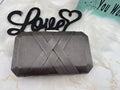 INC silver clutch One Size 