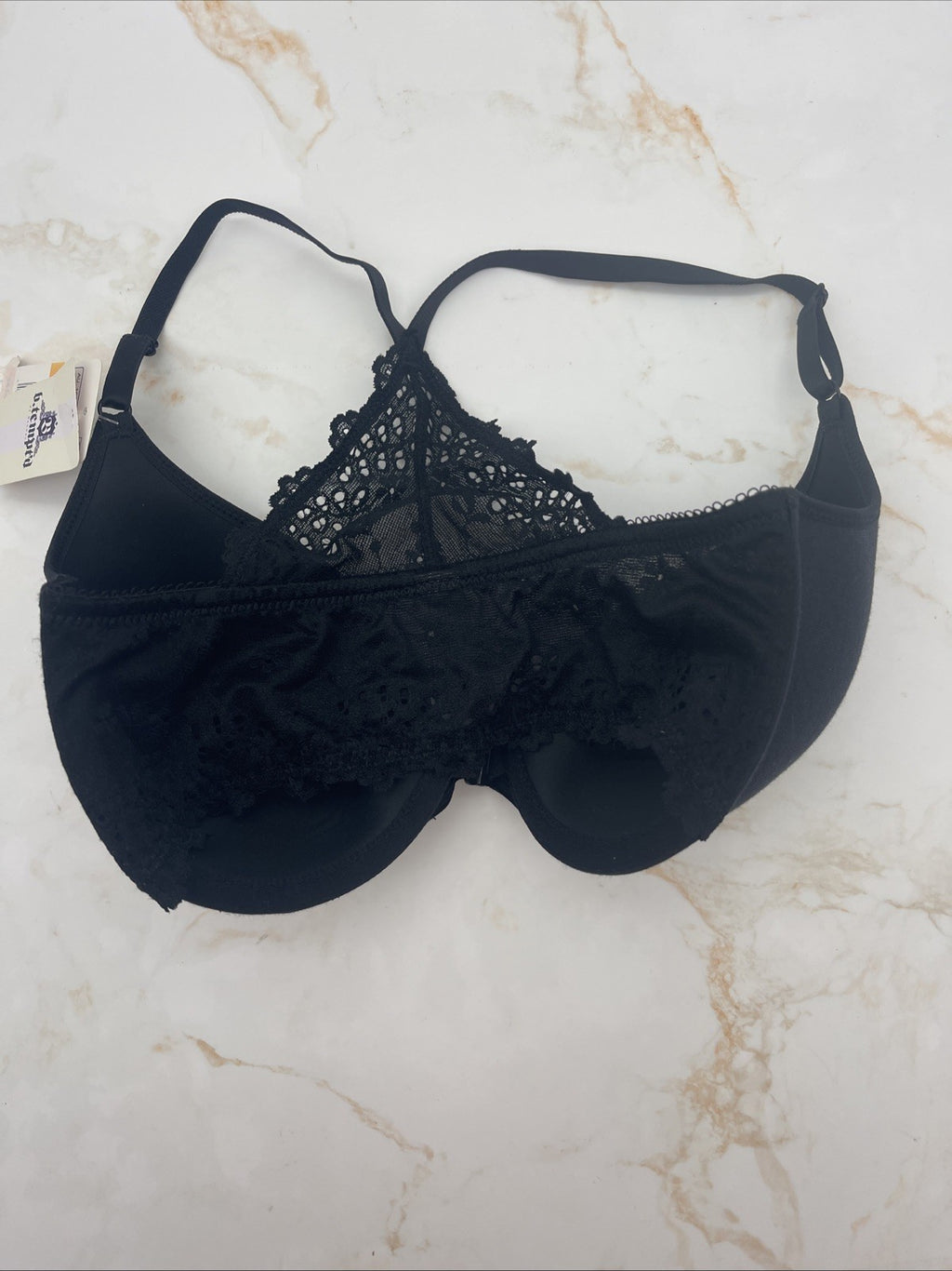 b.tempt'd by Wacoal Inspired Eyelet Front Close Contour T-Shirt Bra, Black, 32DD