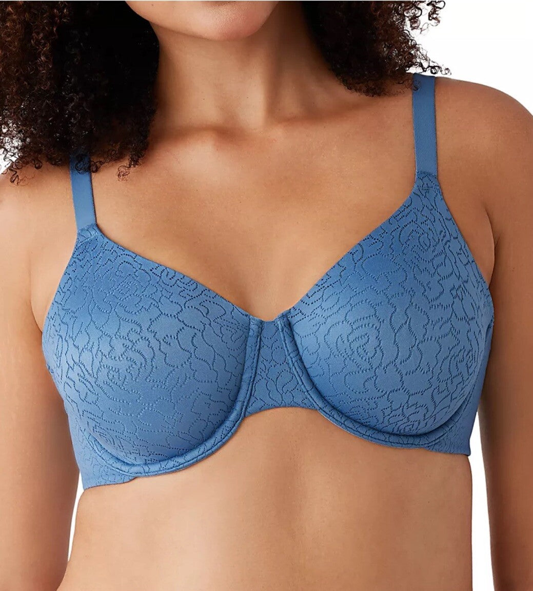 Wacoal 855345 Inside Job Underwire Bra 42D Blue