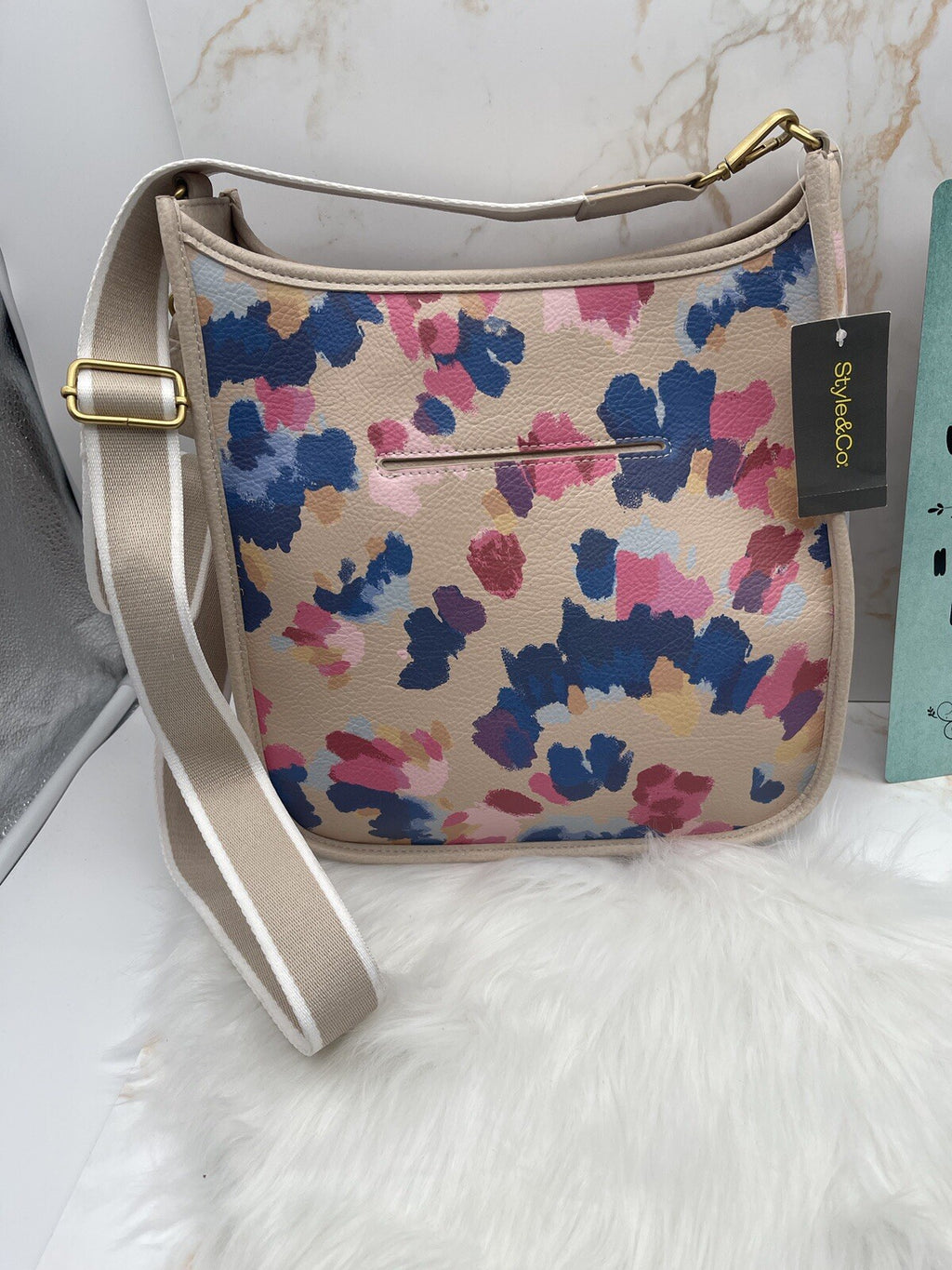 Style & Co Whipstitch Dip Dye Crossbody, Dream Dye Print